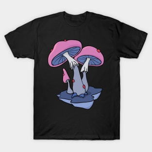 Pink Floating Mushrooms T-Shirt